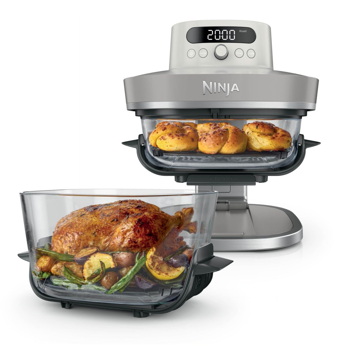 Friteuse sans huile CRISPi PRO 7-en1, 2 récipients en verre de 5.7 et 2.3L,  AS101EULG beige couleur unique, NINJA