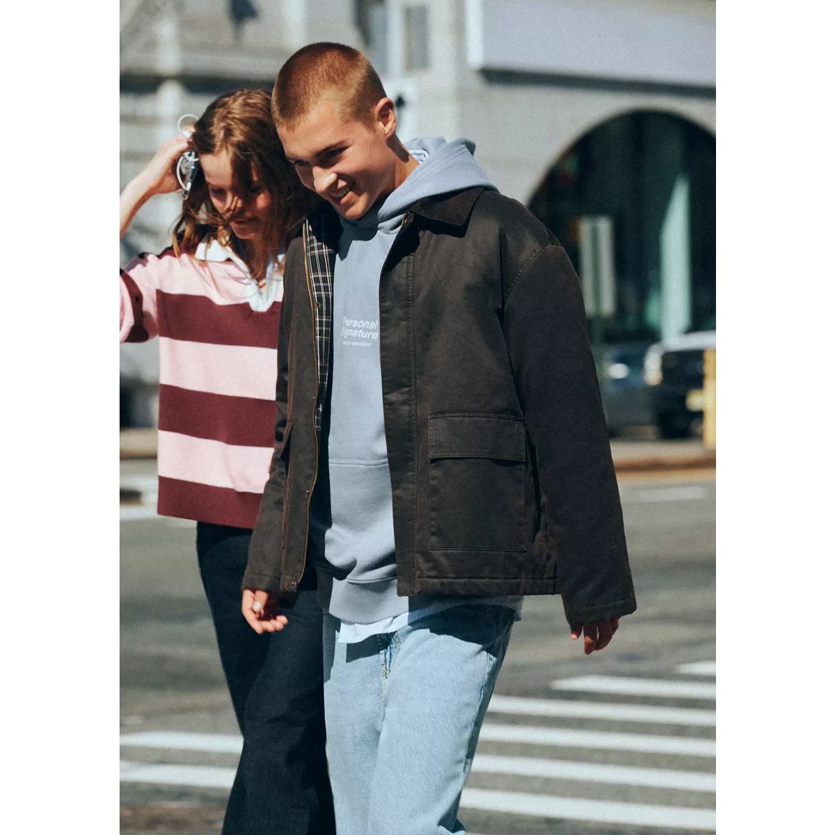 Parka coton ciré en velours côtelé marron, MANGO TEEN