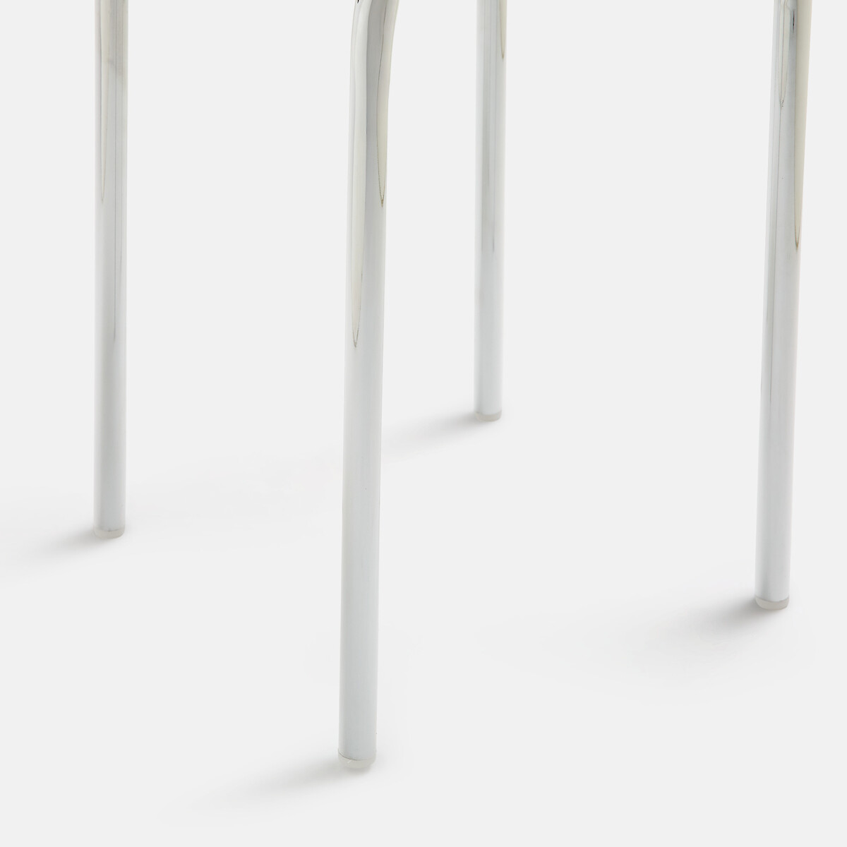 Tabouret, en chrome et tissu velours imprimé vache, AVINO imprimé vache, LA REDOUTE INTERIEURS