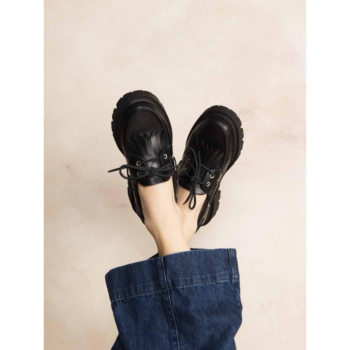 Chaussures bateau LAZARIE noir, TBS