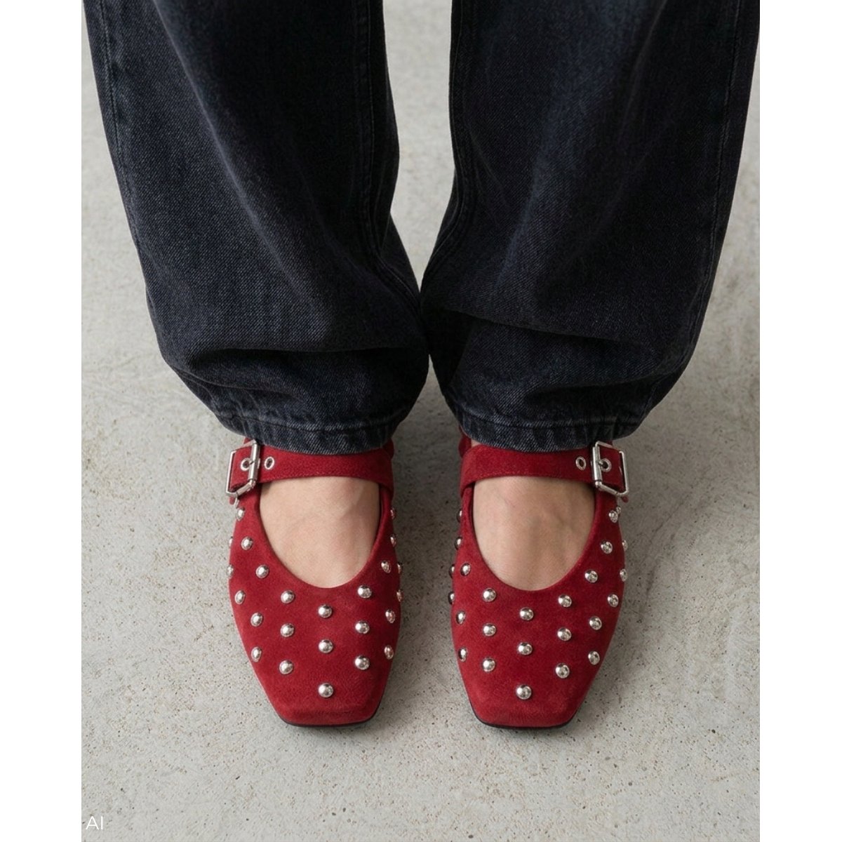 Ballerines cuir Colette red, MARTINELLI