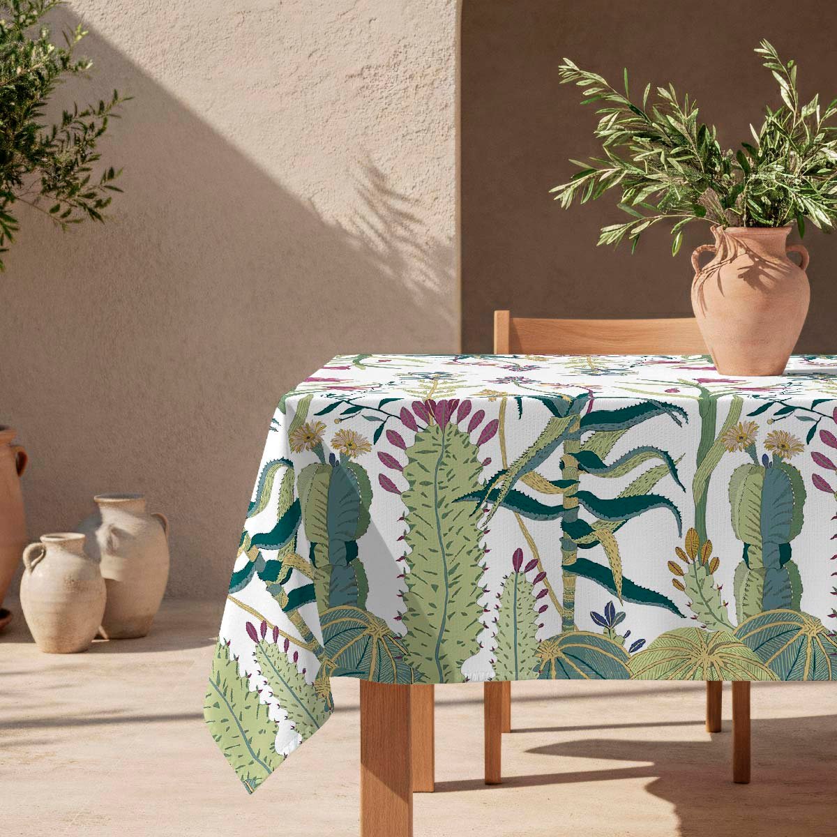 Nappe anti-taches Jungle - coton 100% - vert, NAF NAF HOME