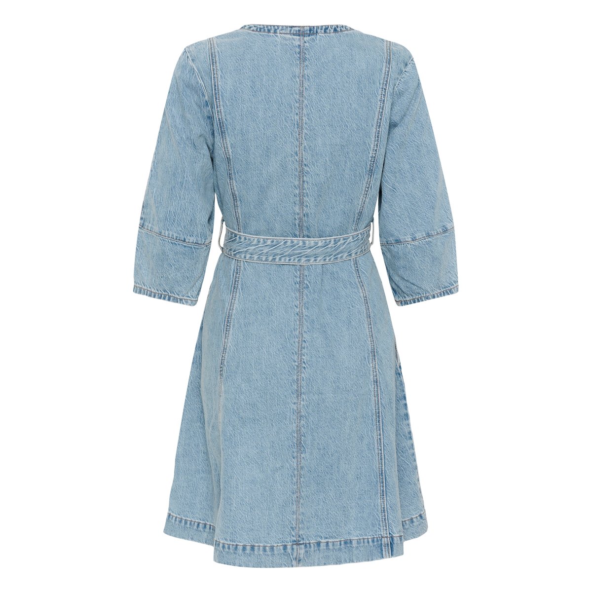 Robe en jean bleu light blue washed denim, KAFFE