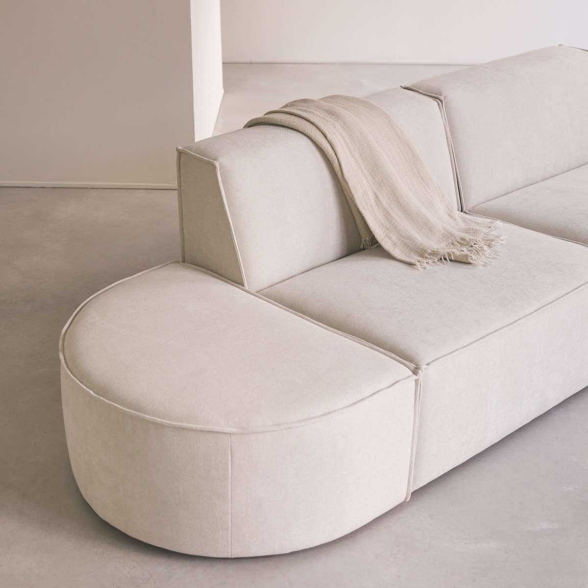 Chauffeuse en Tissu, DARIO beige, TIKAMOON
