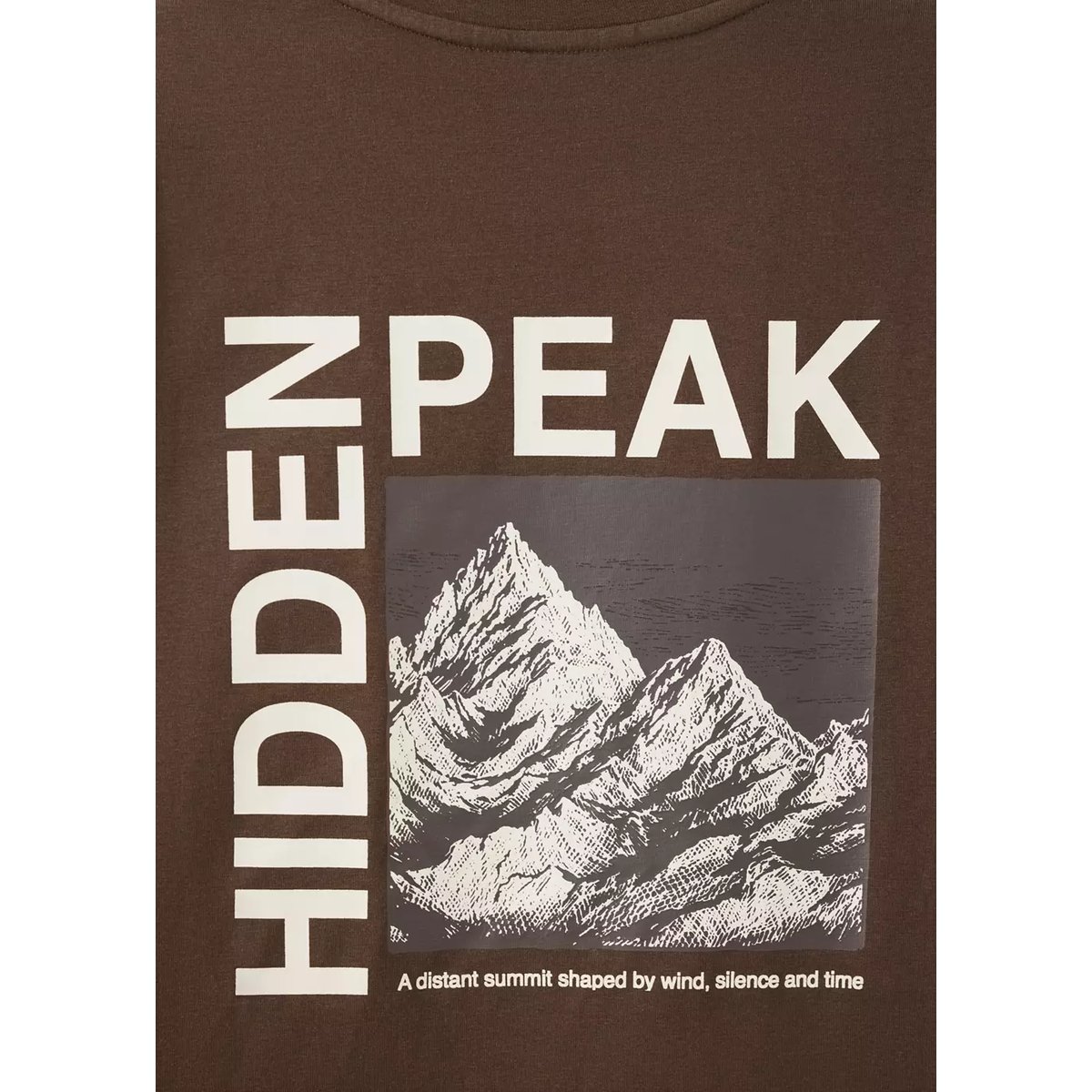 T-shirt 100 % coton imprimé marron, MANGO TEEN