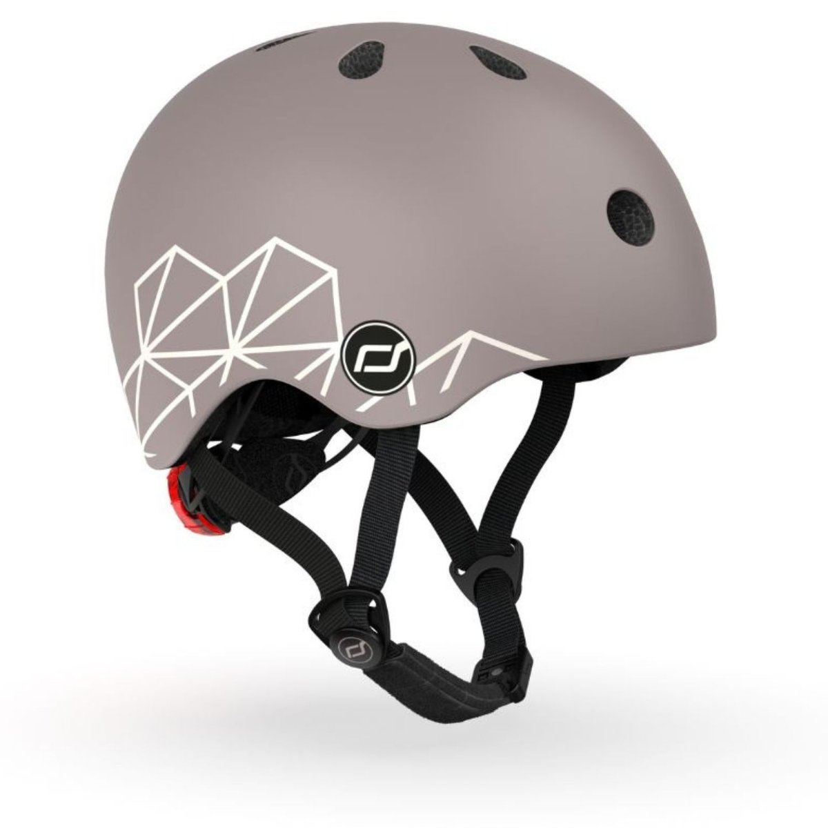 Casque gris, noir, blanc, SCOOT AND RIDE