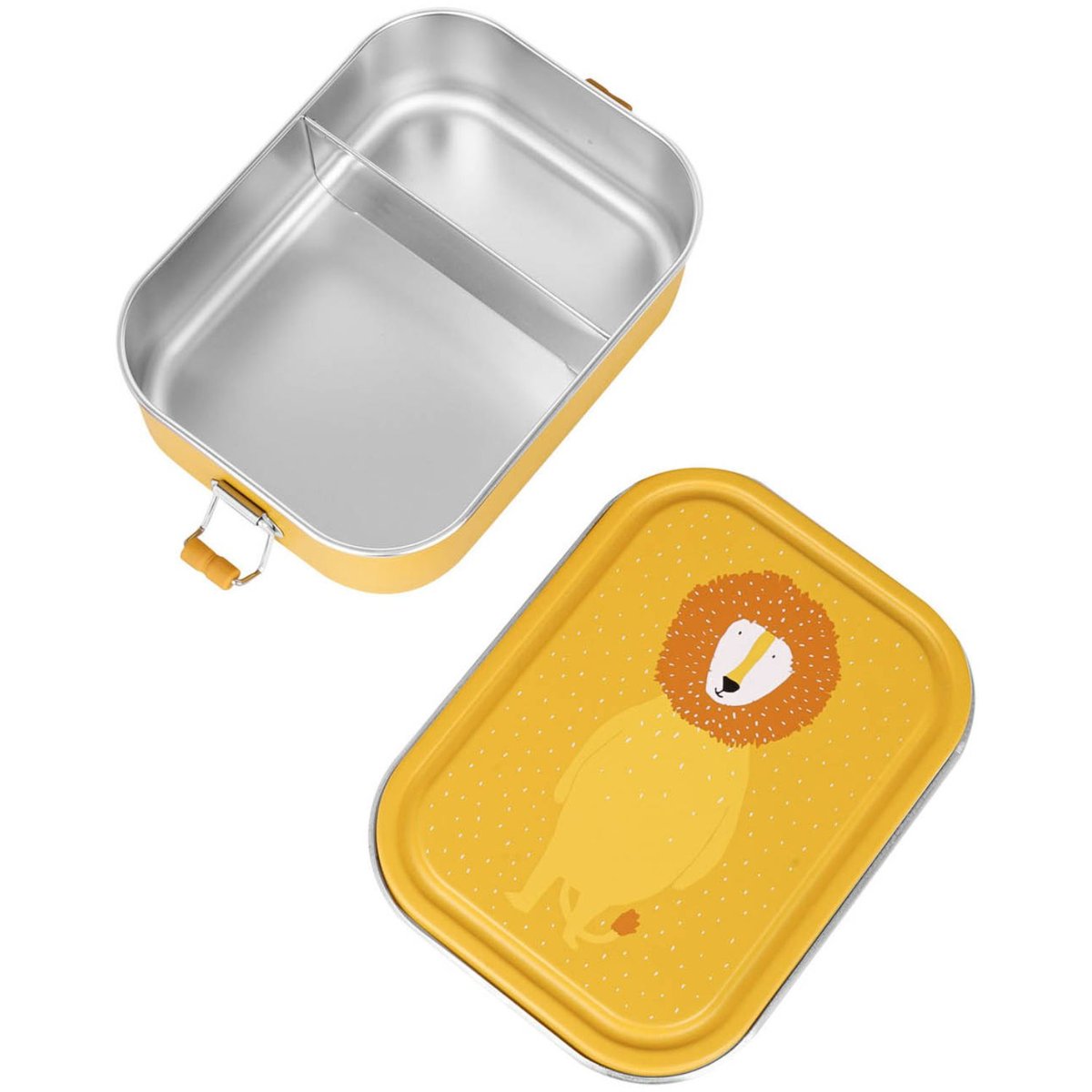 Grande lunch box jaune, marron, blanc, TRIXIE
