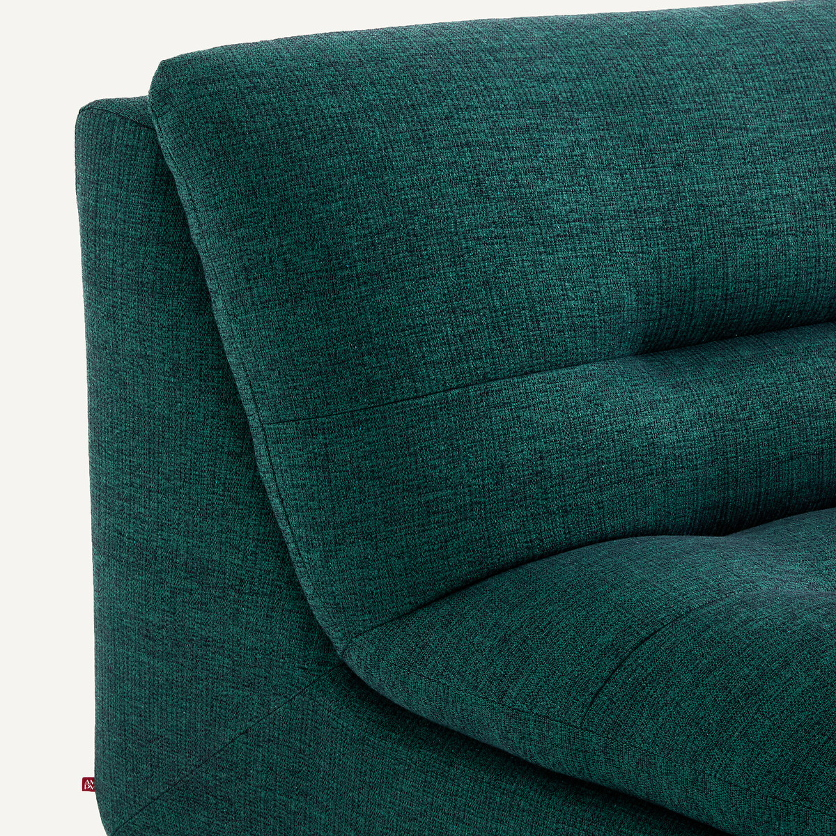 Modulares Ecksofa aus meliertem Stoff, GIULIANO dunkelgrün, AM.PM