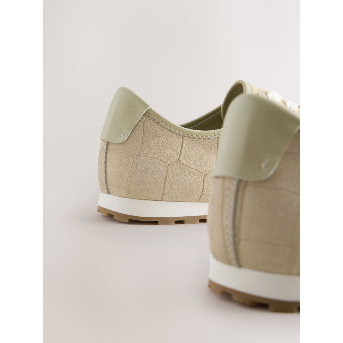 Baskets fines en cuir forever comfort® naturel, NEXT