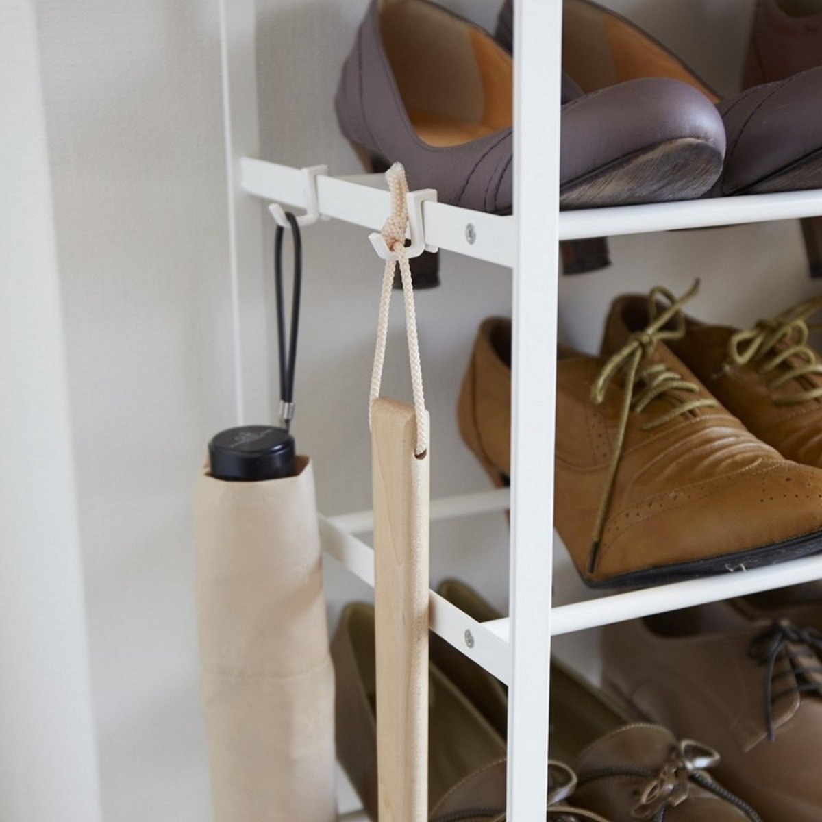 Meuble à chaussures ouvert 6 niveaux TOWER blanc, YAMAZAKI