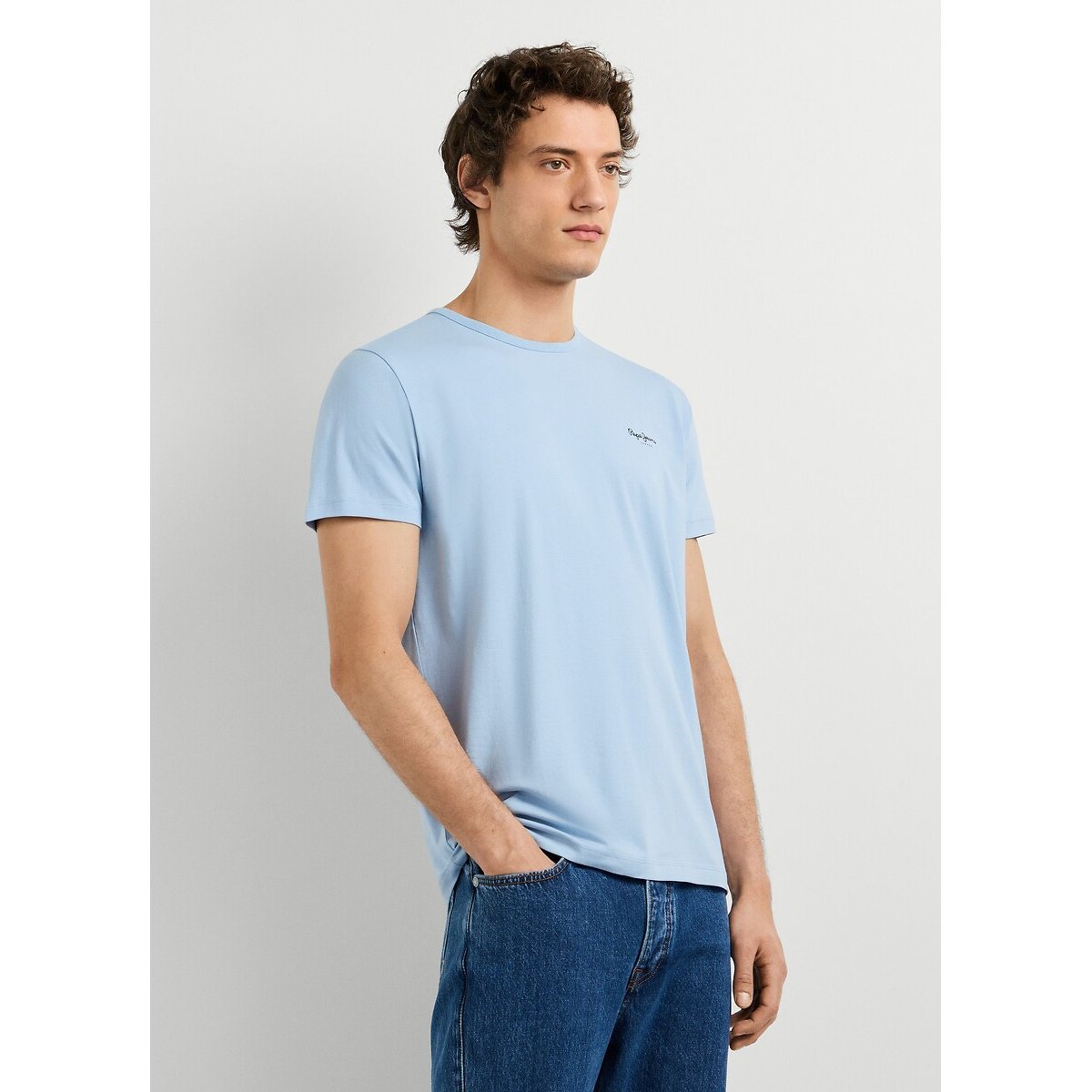 Camiseta de manga corta ORIGINAL BASIC azul grisáceo, PEPE JEANS