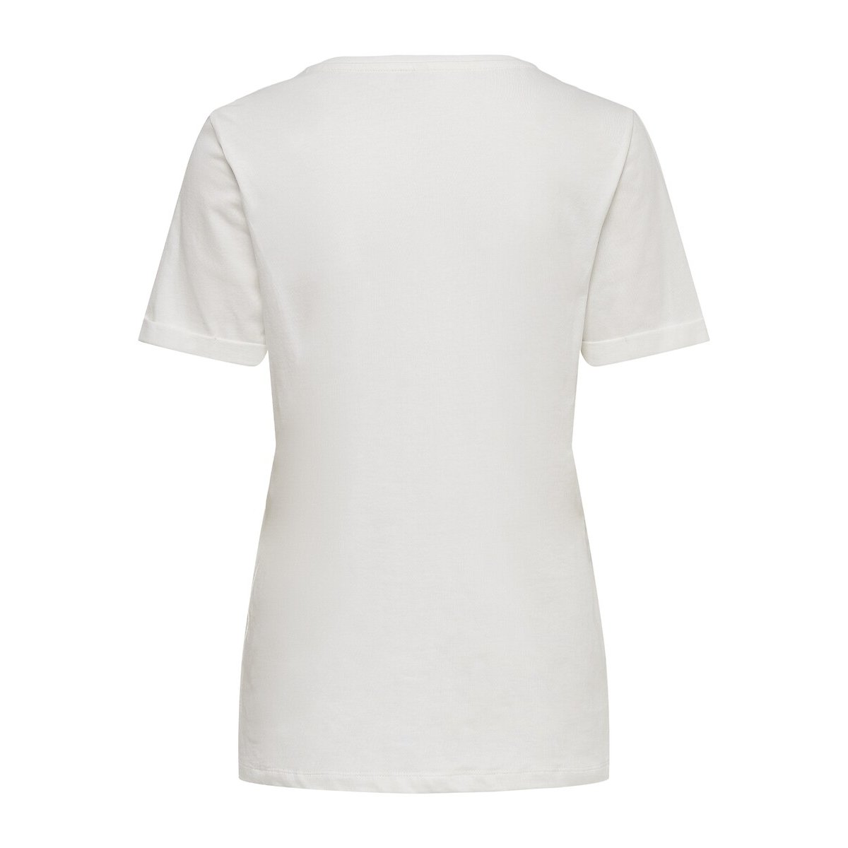 T-shirt impression petit cœur devant ecru, ONLY