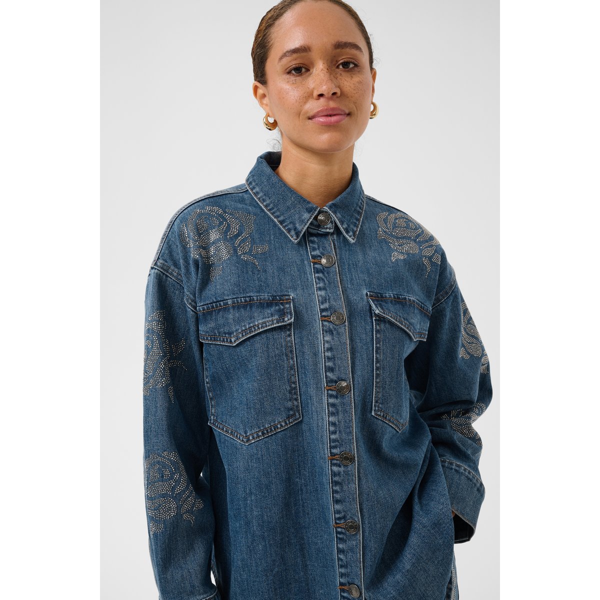 Chemise en jean bleu medium washed blue, KAFFE