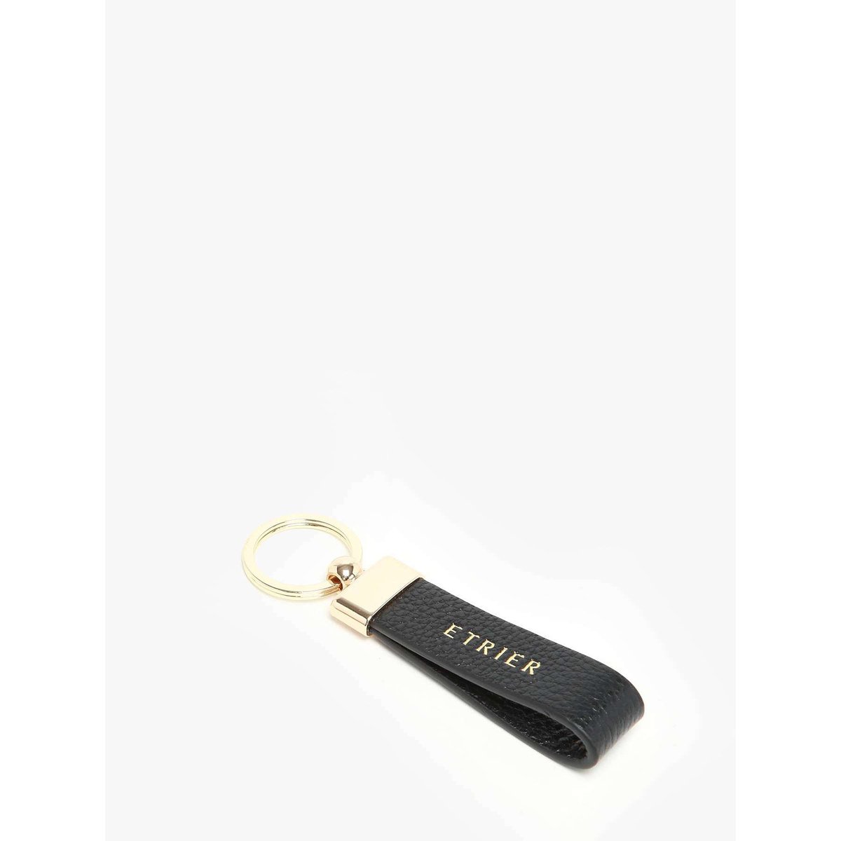 Porte-clefs Tradition cuir noir, ETRIER