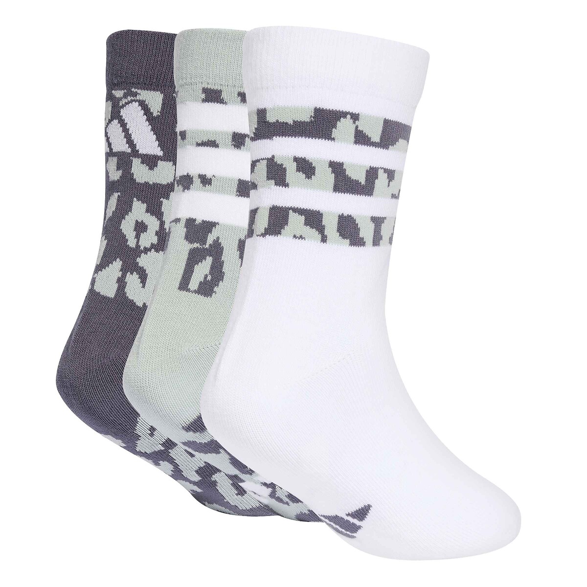 Lot de 3 paires de chaussettes hautes léopard, adidas Performance
