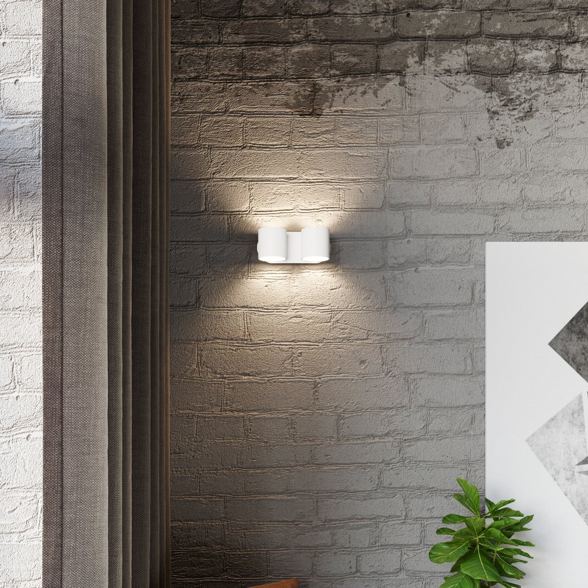 Applique Aluminium Blanc G9 2 Orbis blanc, EDEN
