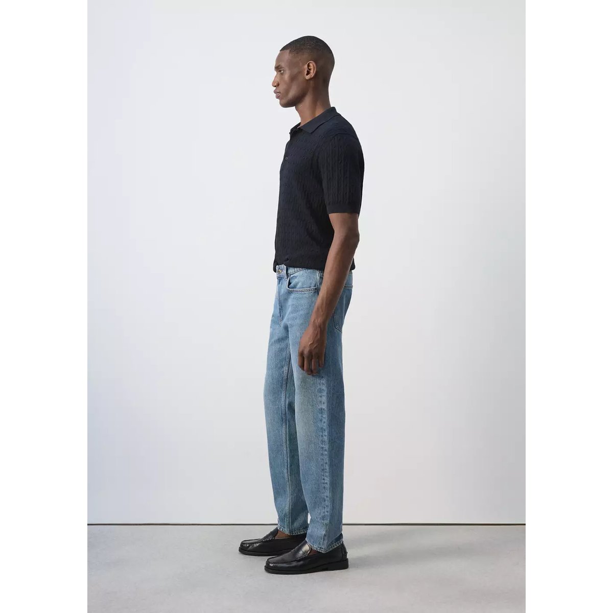 Jean Bob regular-fit bleu moyen, MANGO MAN