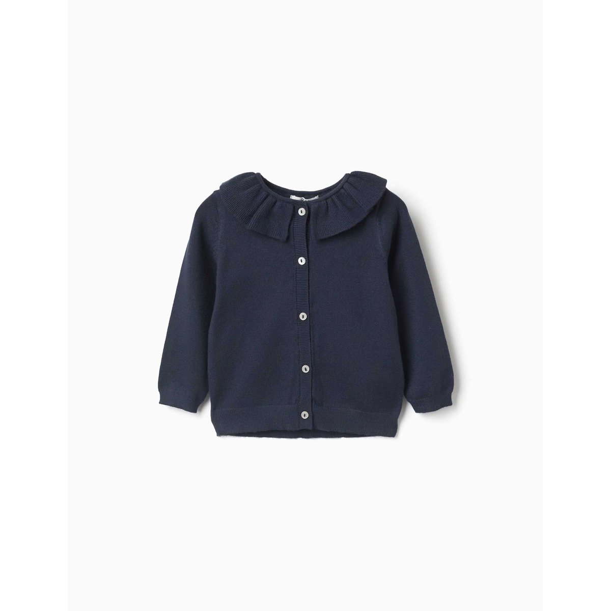 Gilet en maille avec col à volants bleu foncé, ZIPPY