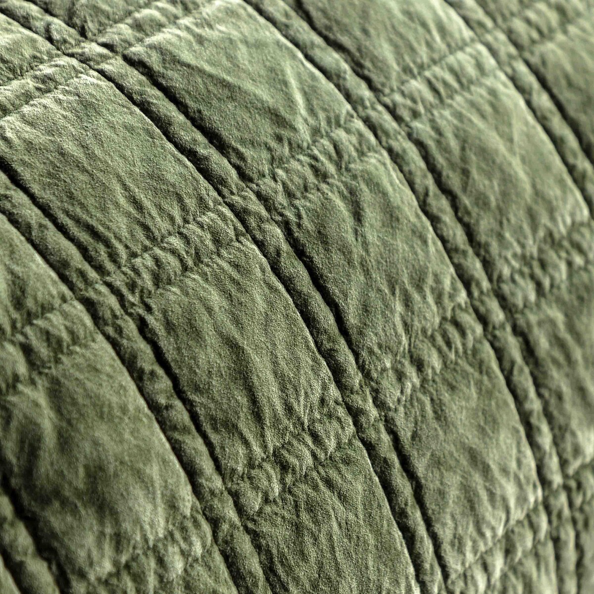 Cotton Velvet Quilted Bedspread olive, ÉDITÉ