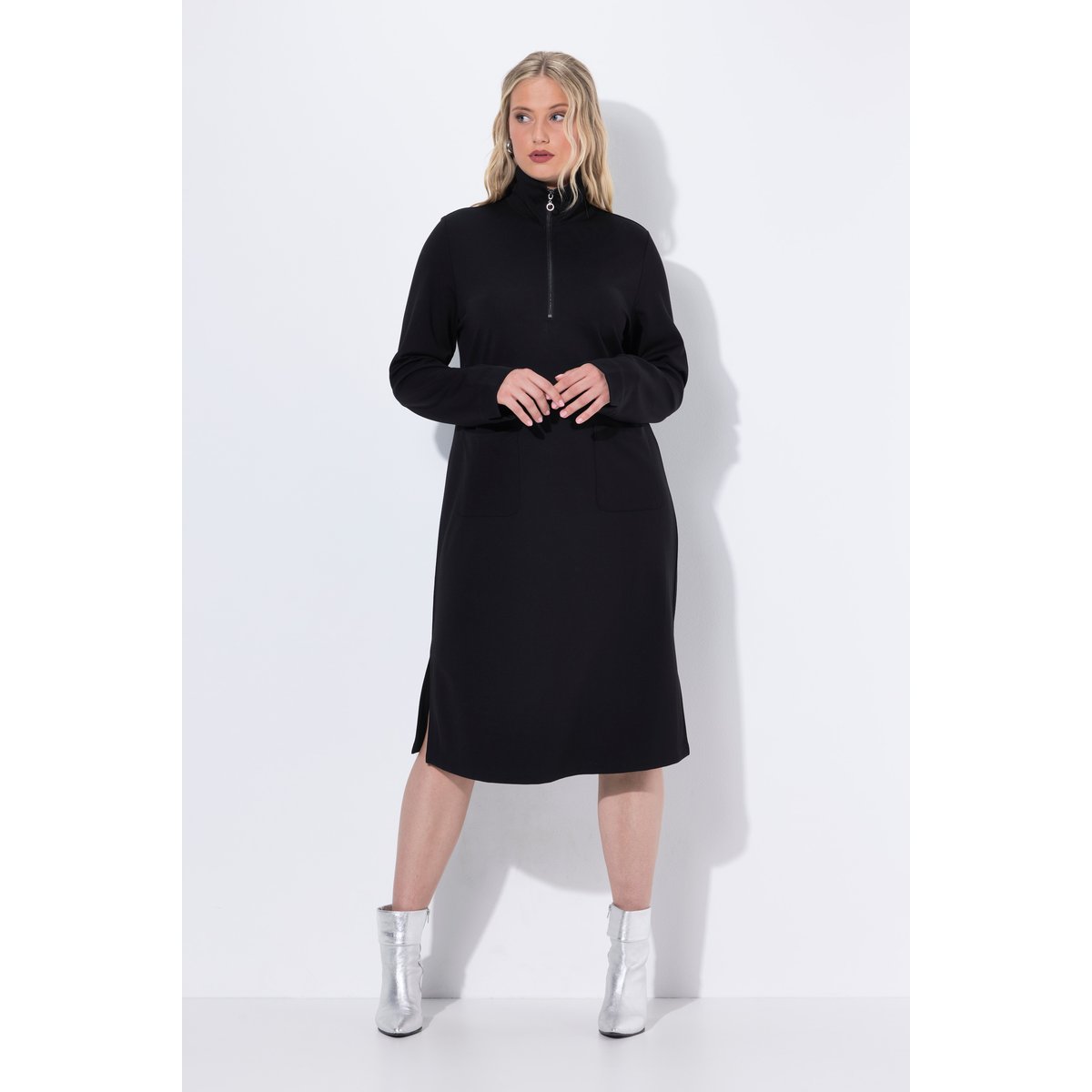Robe à col camionneur noir, ULLA POPKEN
