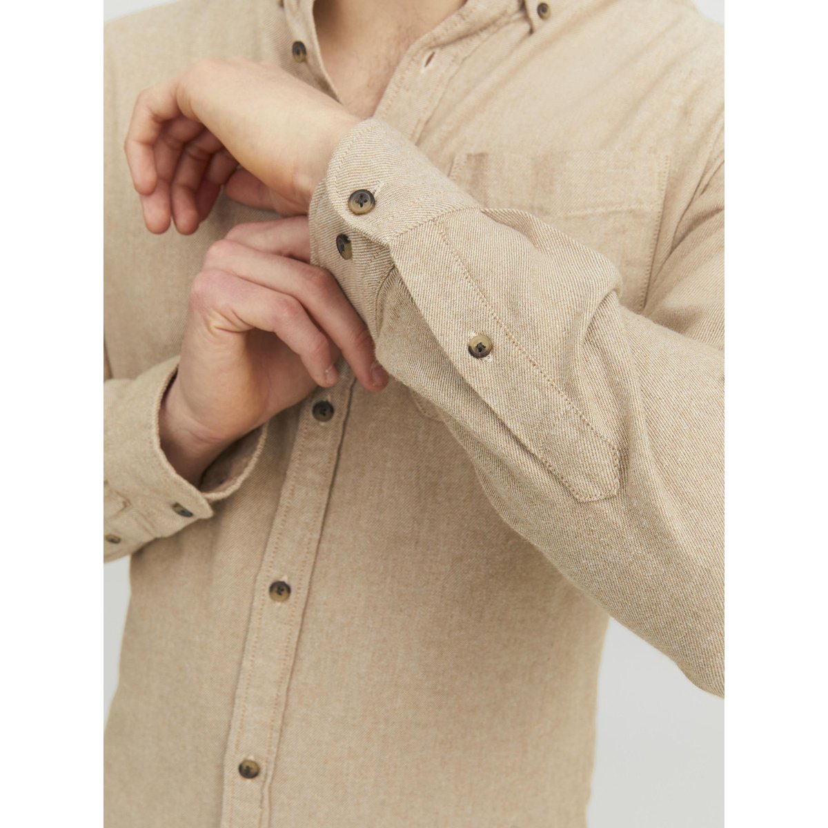 Chemise unie Jjeclassic oatmeal 1, JACK & JONES