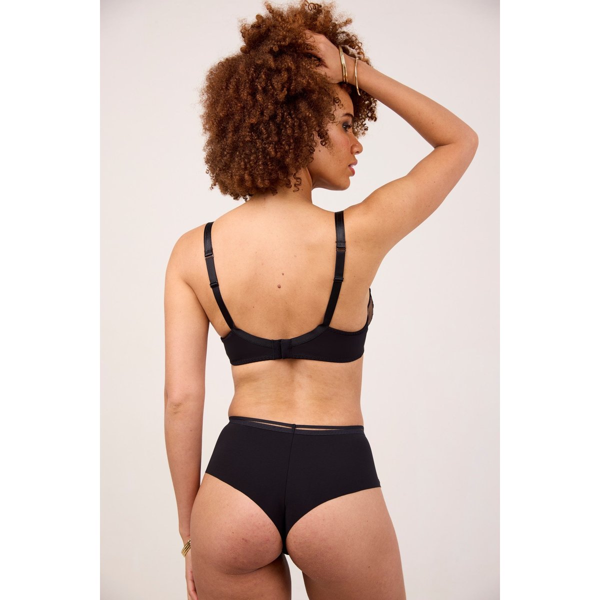 Tanga haut en broderie SUBLIME noir, MAISON LEJABY