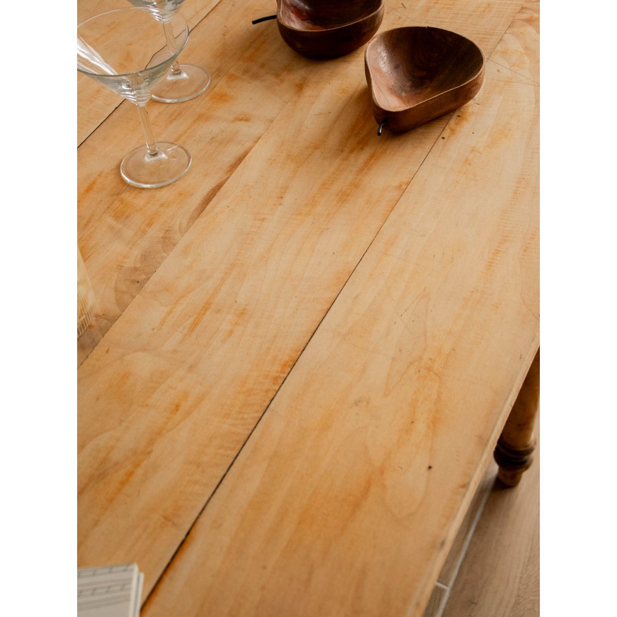 Table à manger de ferme rustique Romy N°1489 - Bon état bois clair, DEBONGOUT