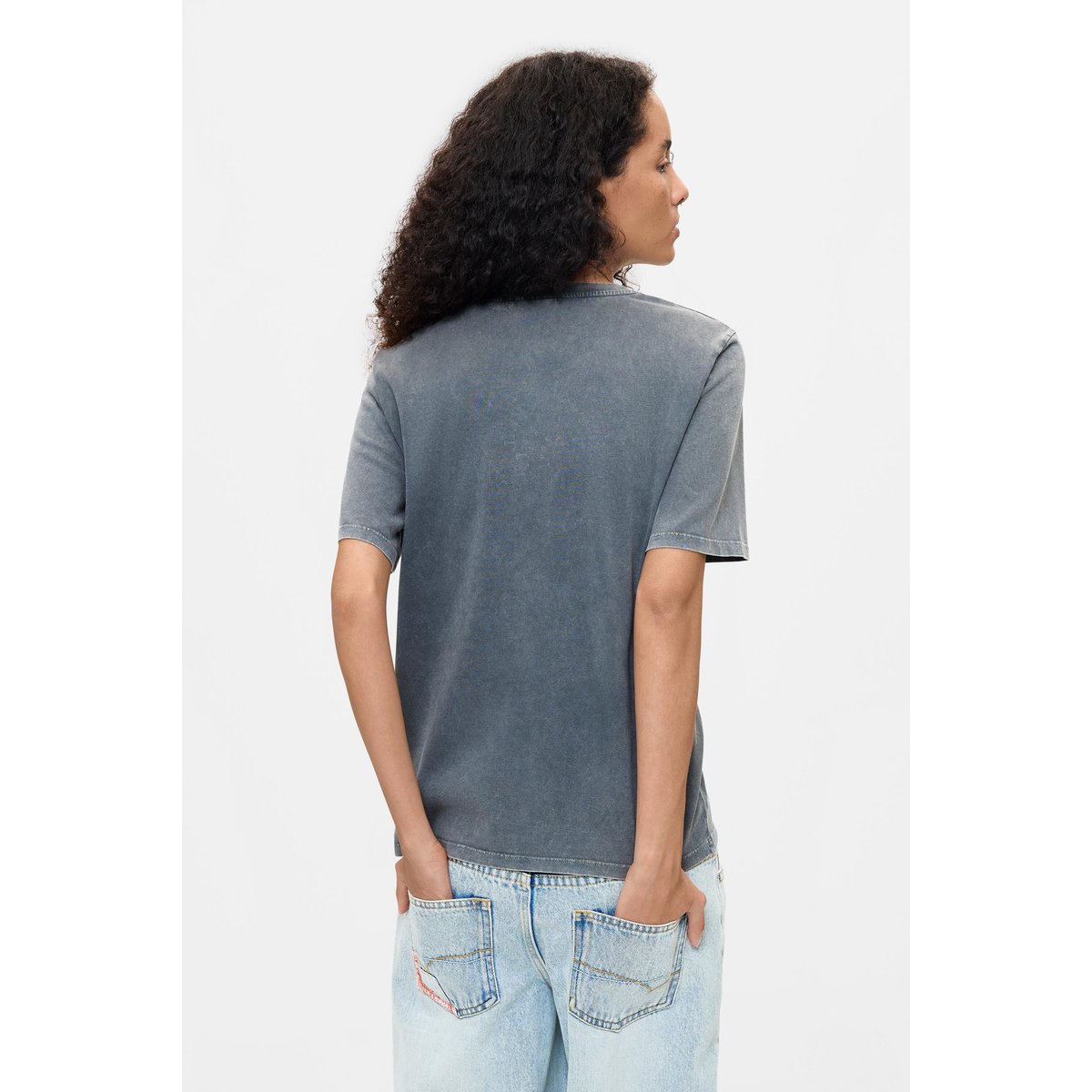 T-shirt imprimé en coton biologique noir, DESIGUAL