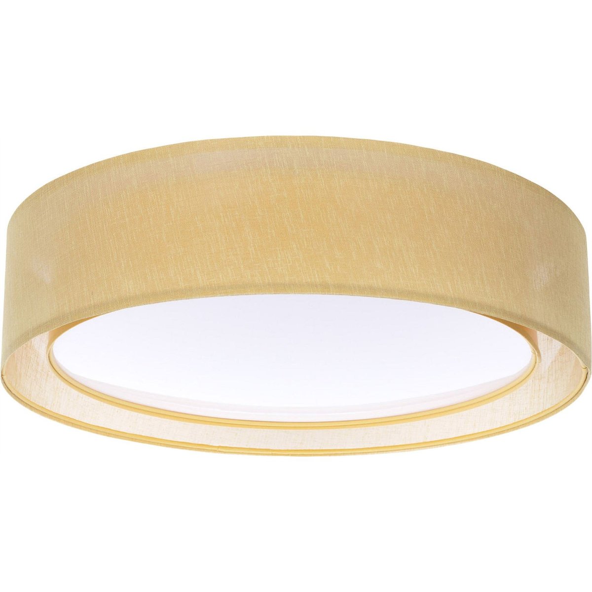 Plafonnier rond en tissu double couche Puro beige tissu translucide, BPS KONCEPT