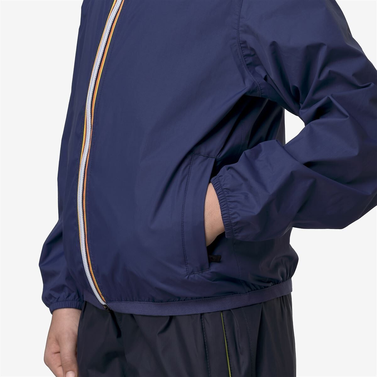 Coupe-vent zippé à capuche Claude bleu marine, K-WAY