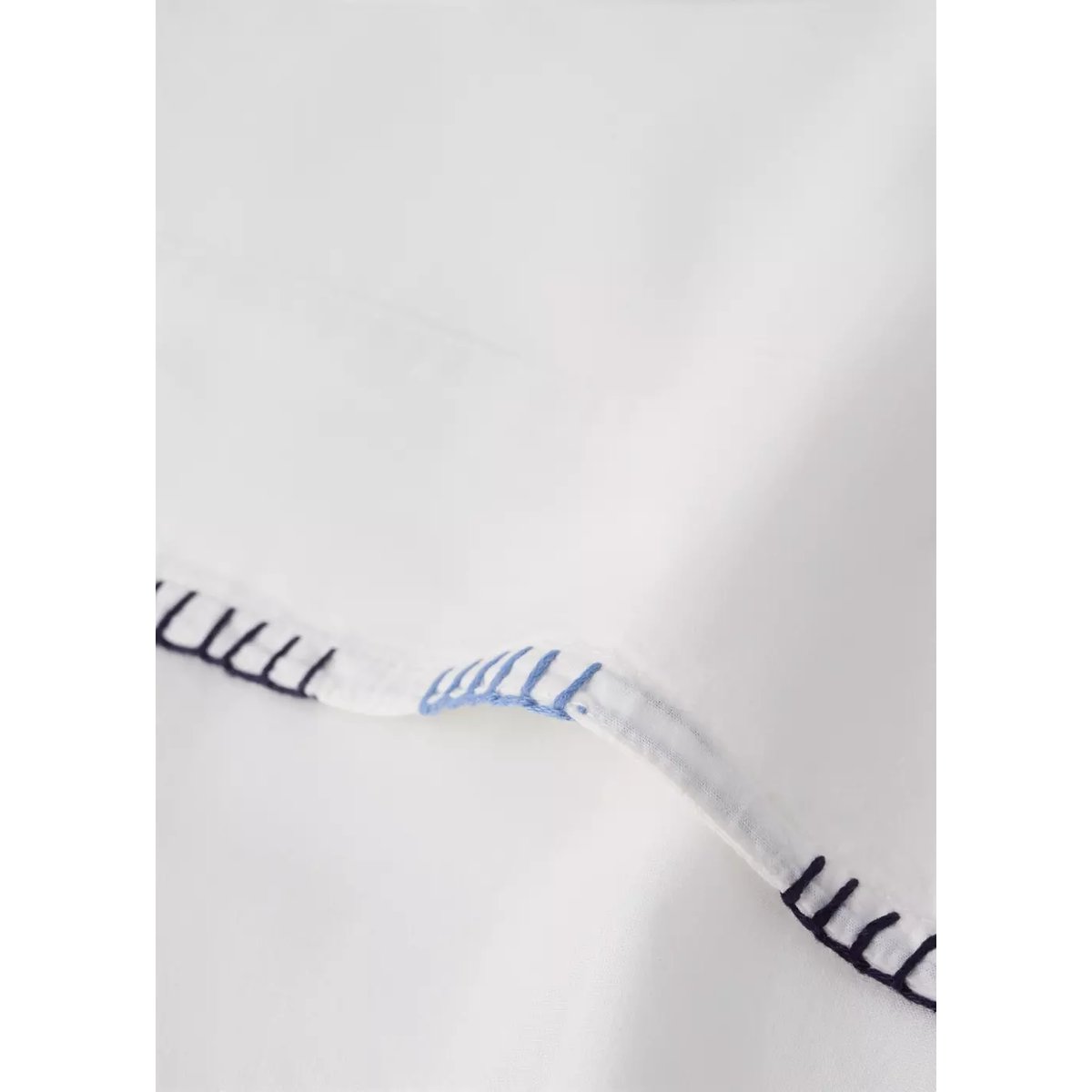 Drap plat enfant 100 % coton Lit 90 cm bleu marine, MANGO HOME