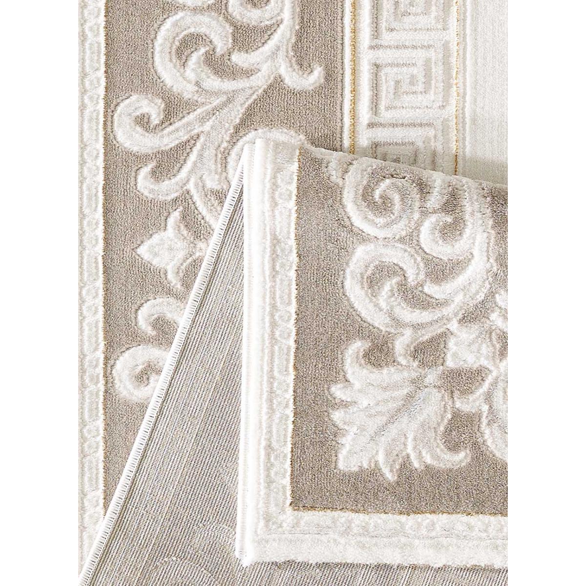 Tapis salon et chambre tissé motif simple LYN7 ASTA marron, gris, UN AMOUR DE TAPIS