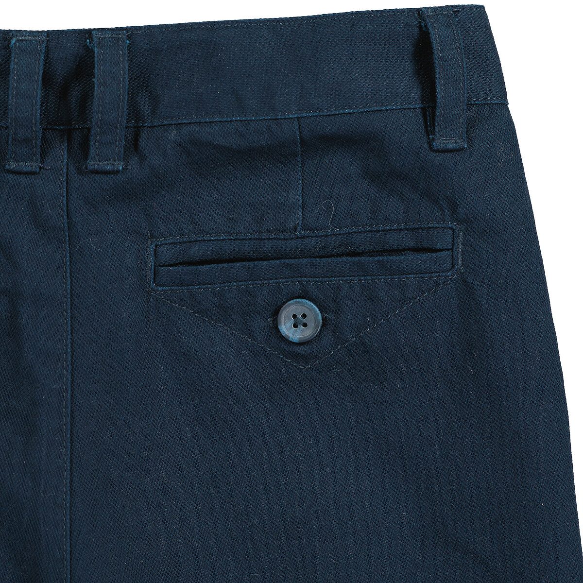 Cotton Straight Trousers navy blue, LA REDOUTE COLLECTIONS