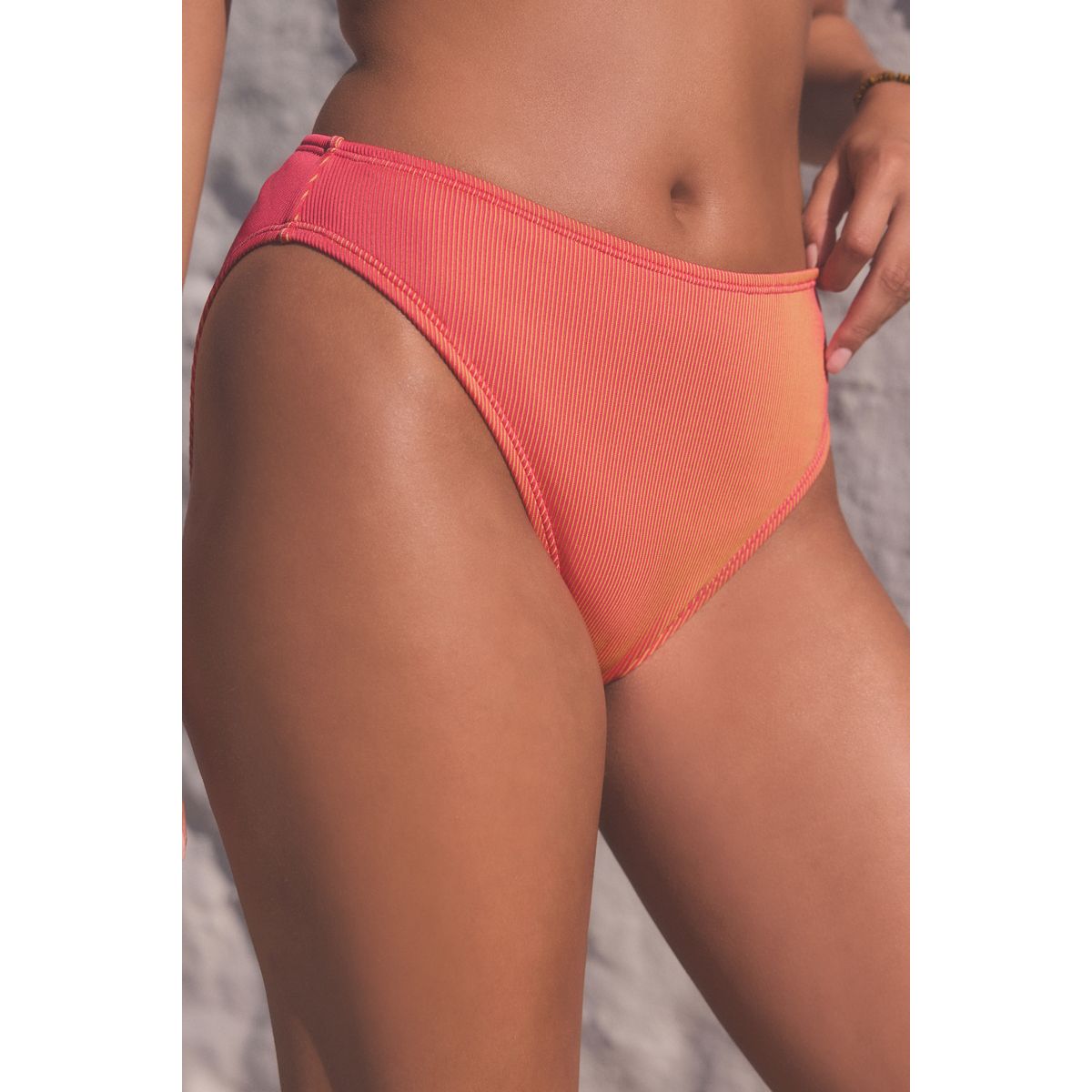 Bas de bikini échancré orange/rose, NEXT