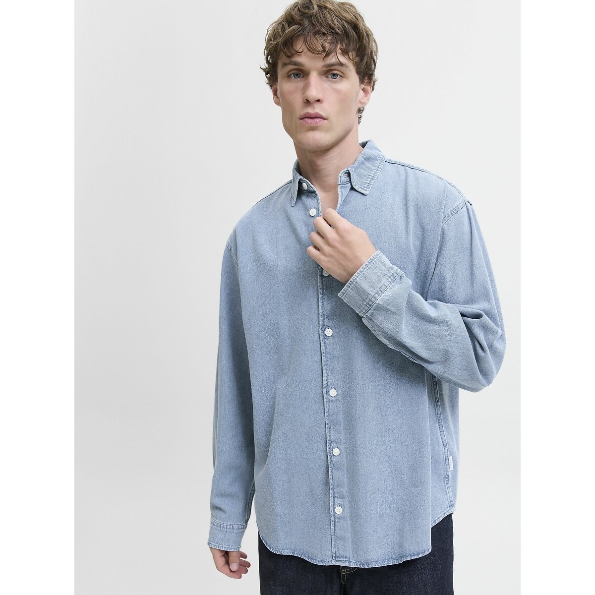 Chemise denim denim bleu clair, JACK & JONES