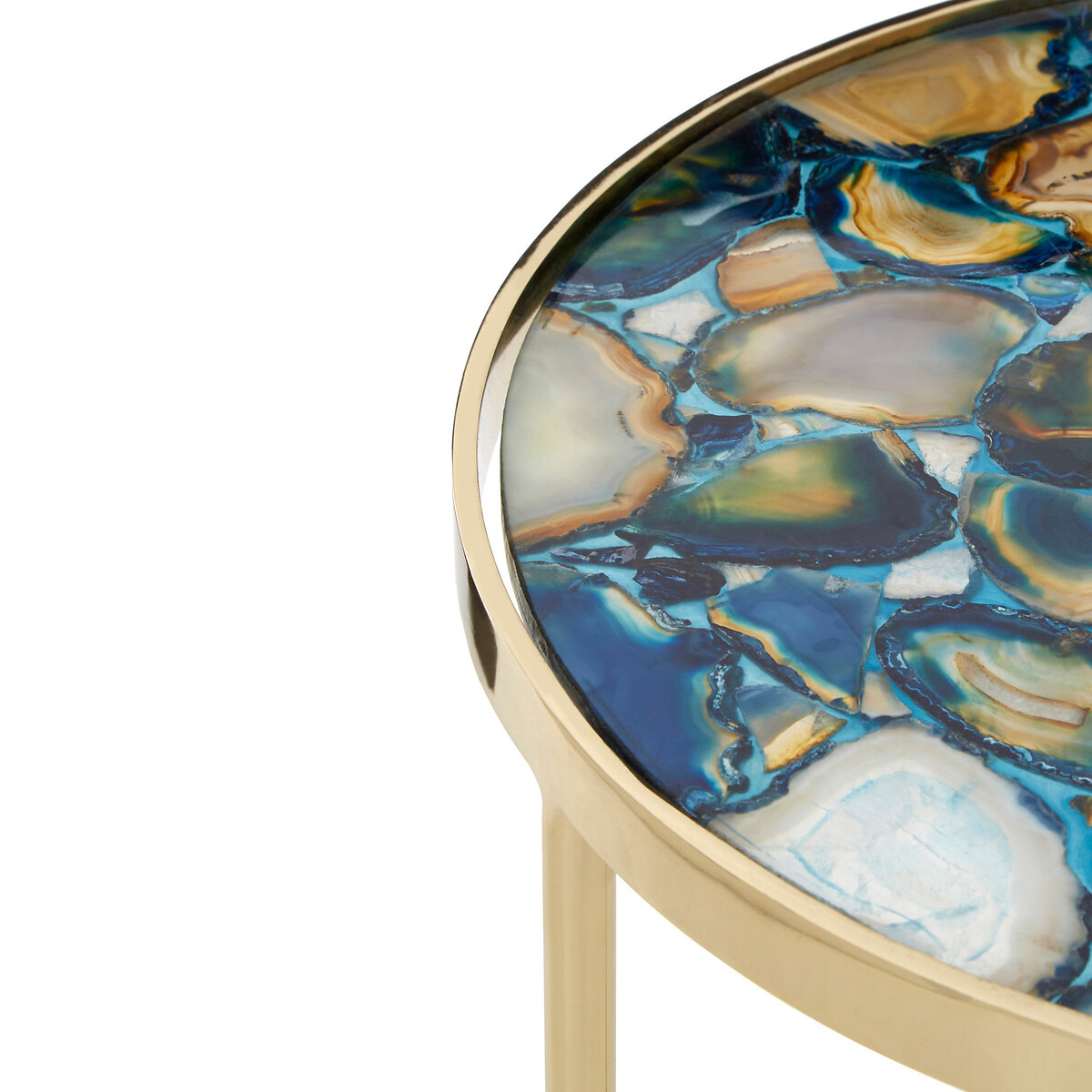 Agate Side Table gold-coloured, FIFTY FIVE SOUTH
