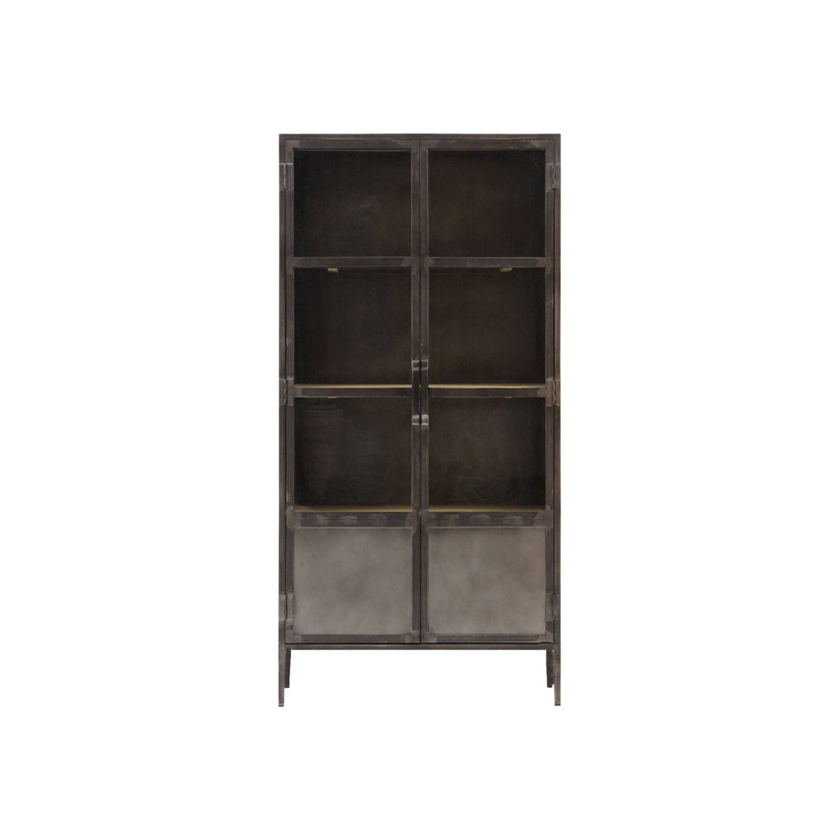 Vitrine haute en métal  LOCKER noir, MADE IN MEUBLES 