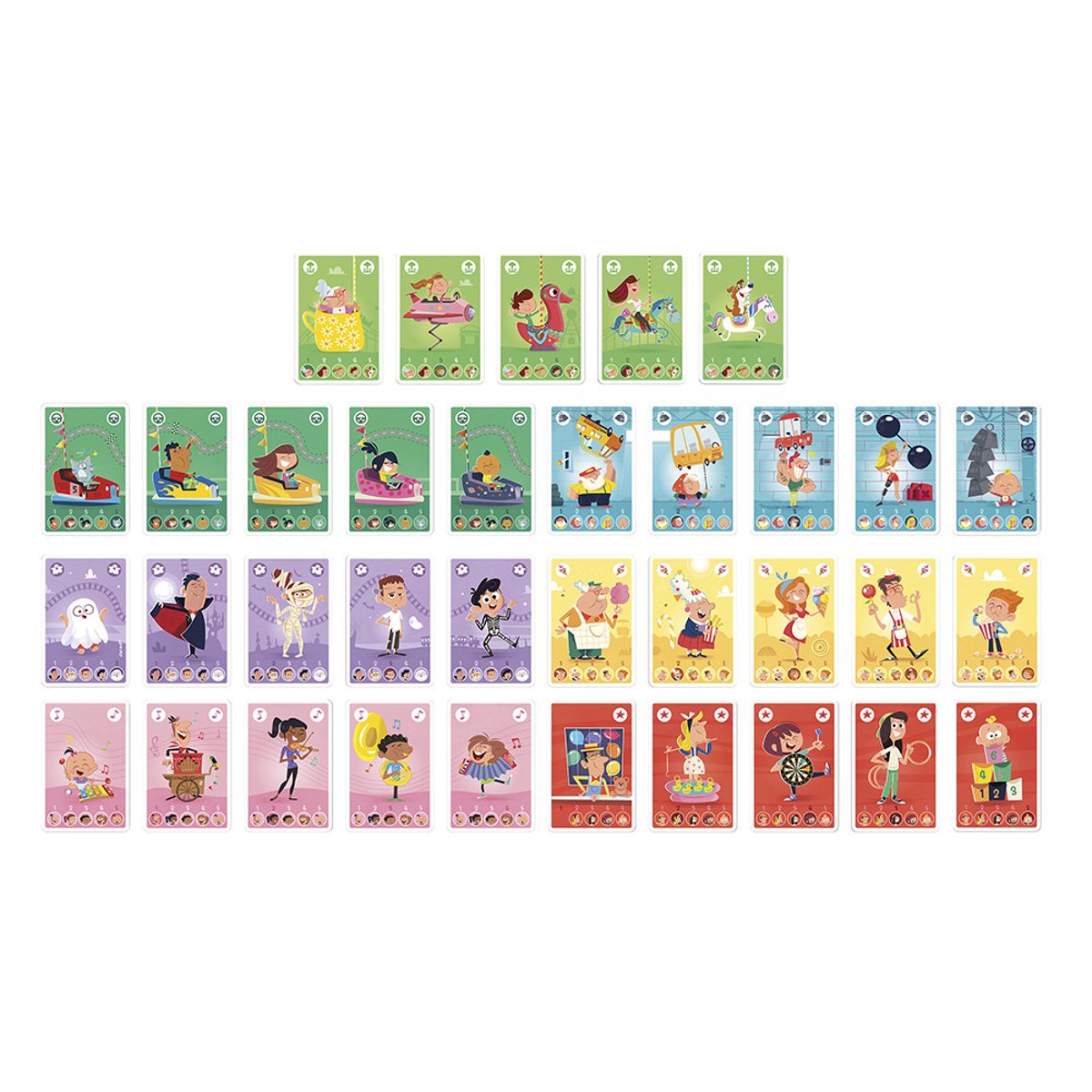 Jeu De Cartes 7 Familles- La Fête Foraine couleur unique, JANOD
