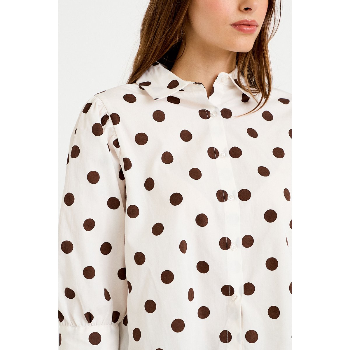 Chemise droite manches longues blanc, CACHE CACHE