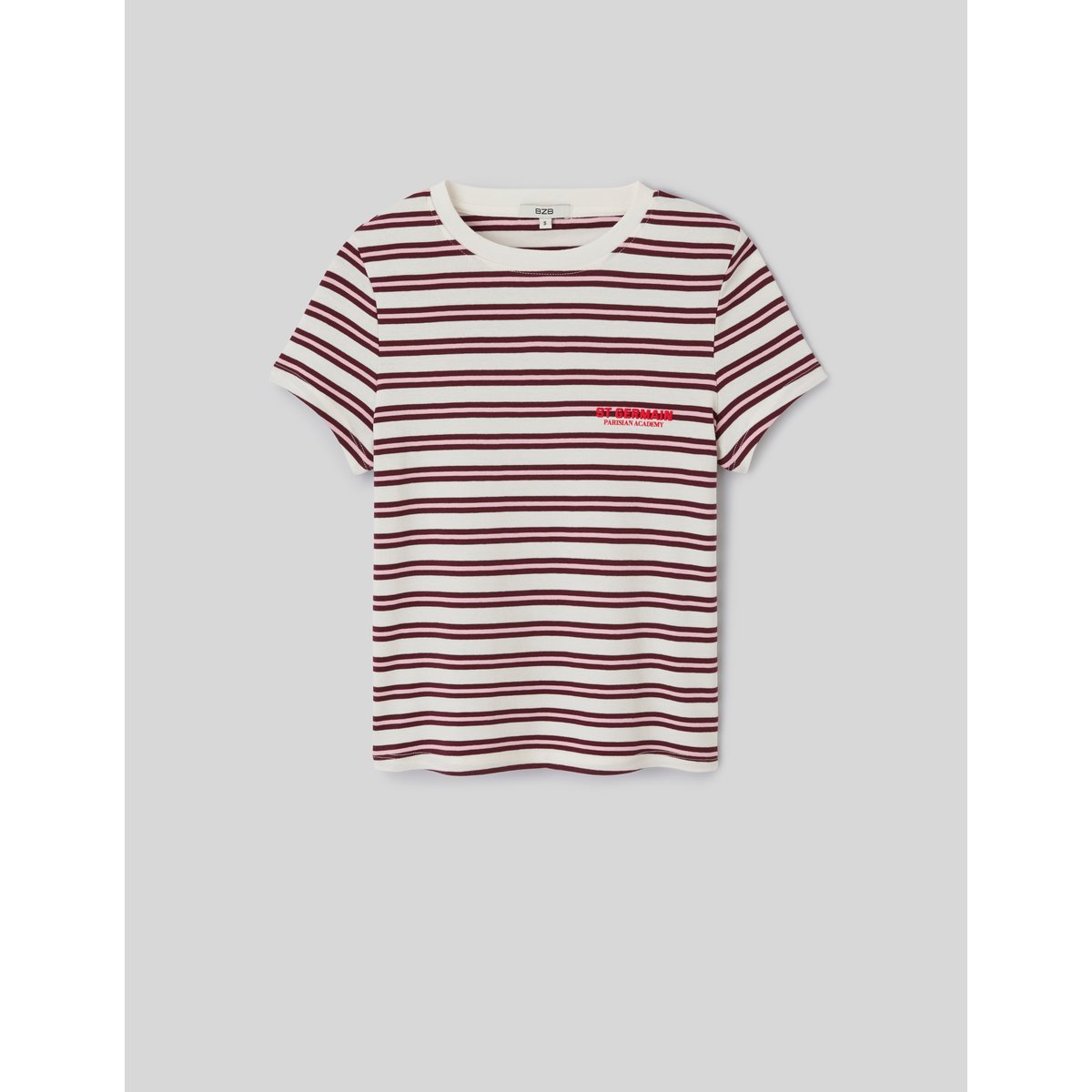 T-shirt rayé multicolore, BZB