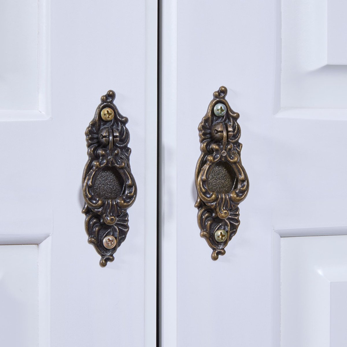 Armoire en bois massif 3 portes blanc, TERRE DE NUIT