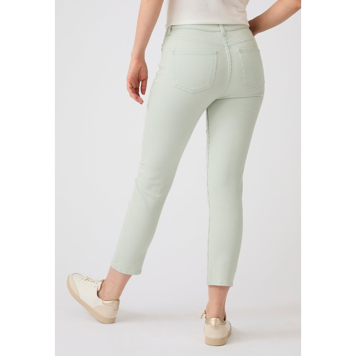 Pantalon 7/8ème rayé vert rayé, DAMART