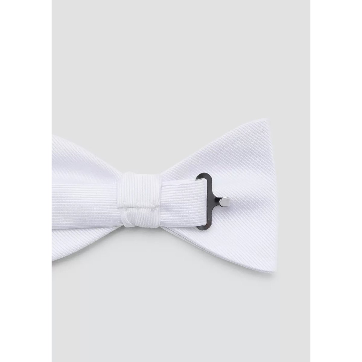 Nœud papillon en soie micro-structure blanc, MANGO MAN