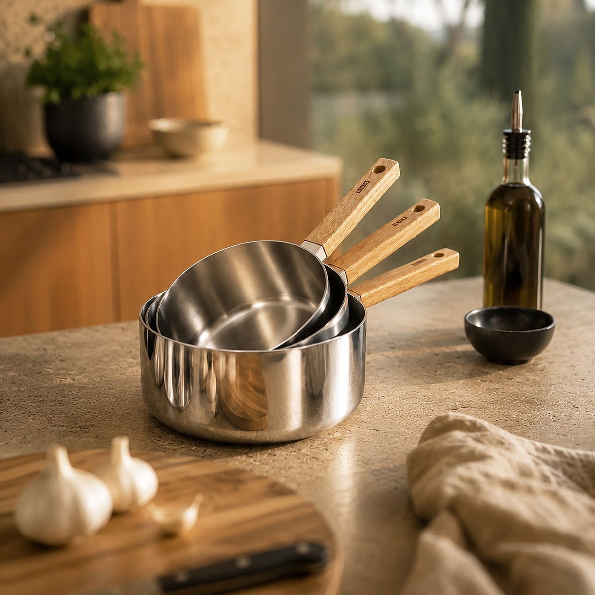Casserole 18cm en acier inoxydable, ECTOR inox-naturel, OGO LIVING