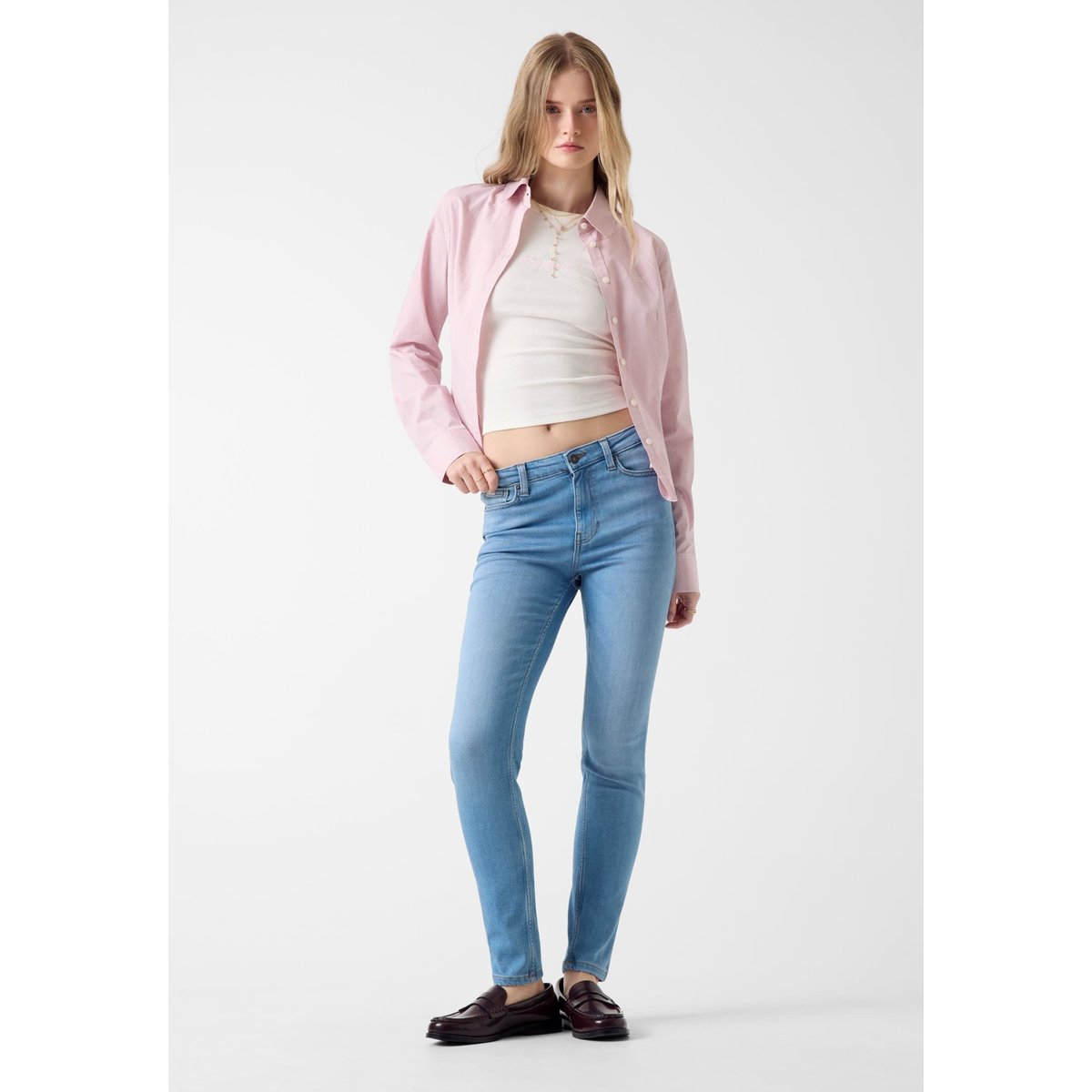 Jean Skinny Taille Haute G05 bleu ciel, GUESS JEANS