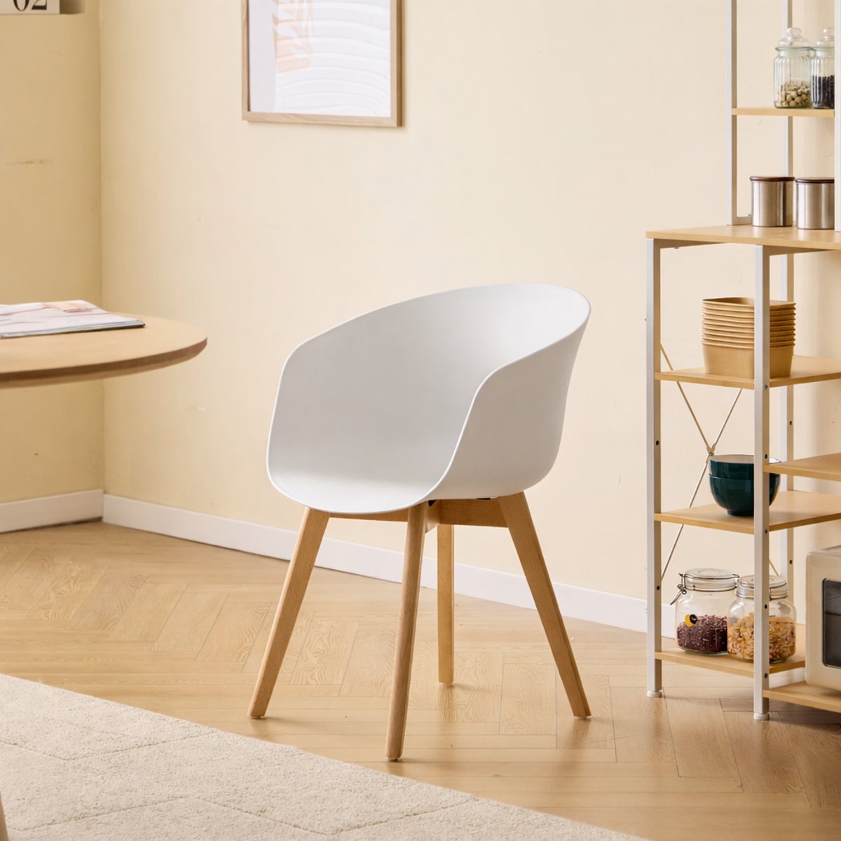 Chaise Scandinave, ALBORG blanc, NORDLYS