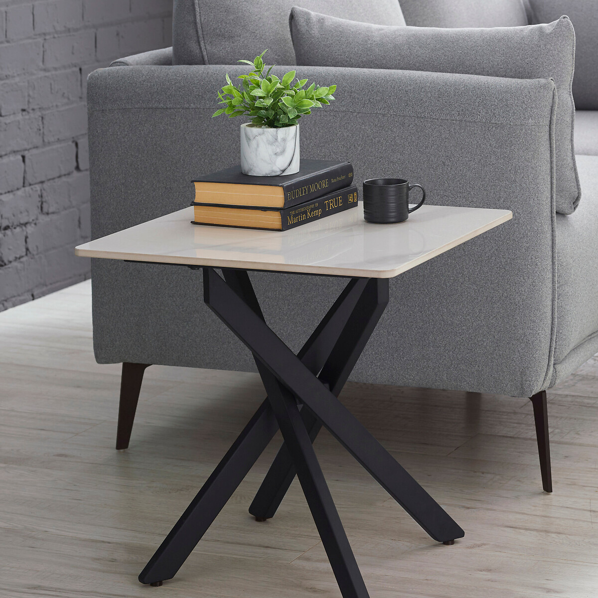 Brennan Marble Side Table white marble, SO'HOME