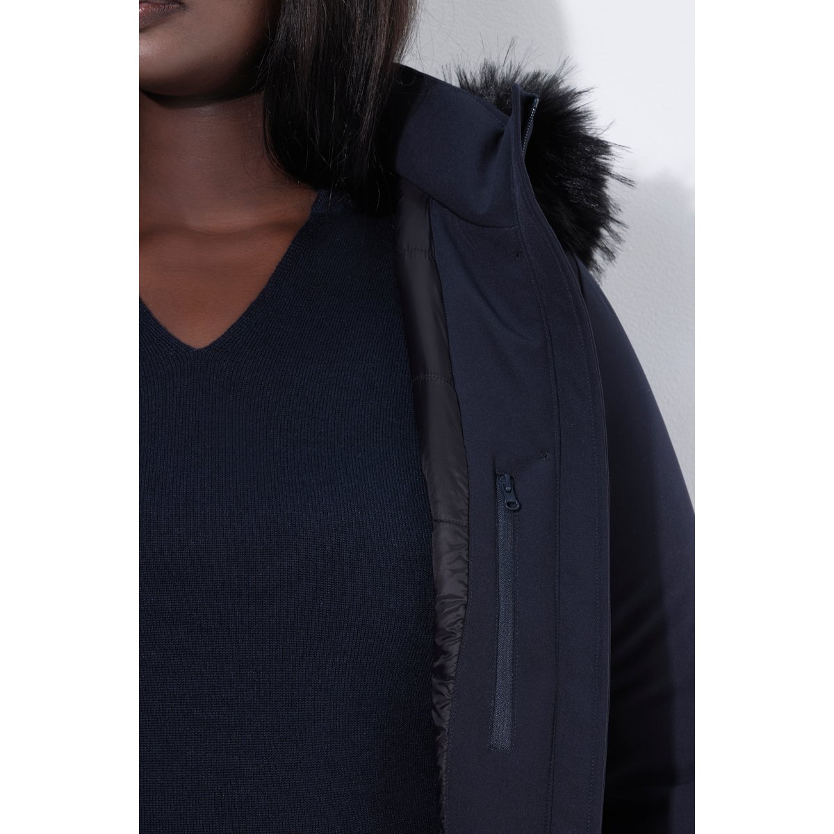 Veste technique à capuche marine foncé, ULLA POPKEN