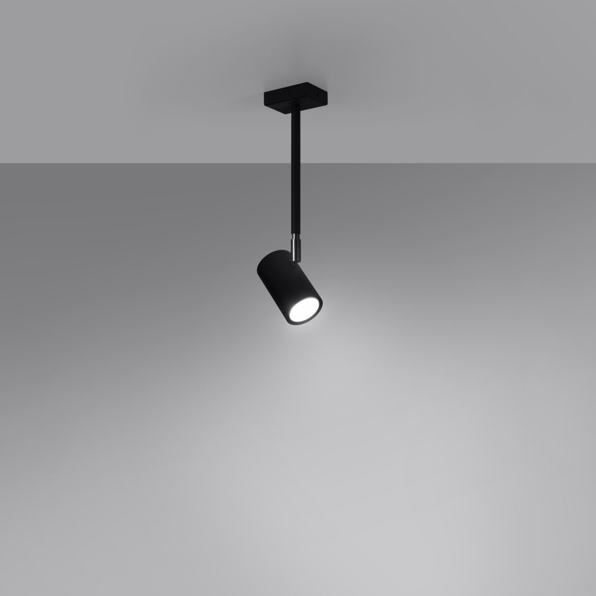 Plafonnier Acier Noir GU10 1 Norano noir, EDEN