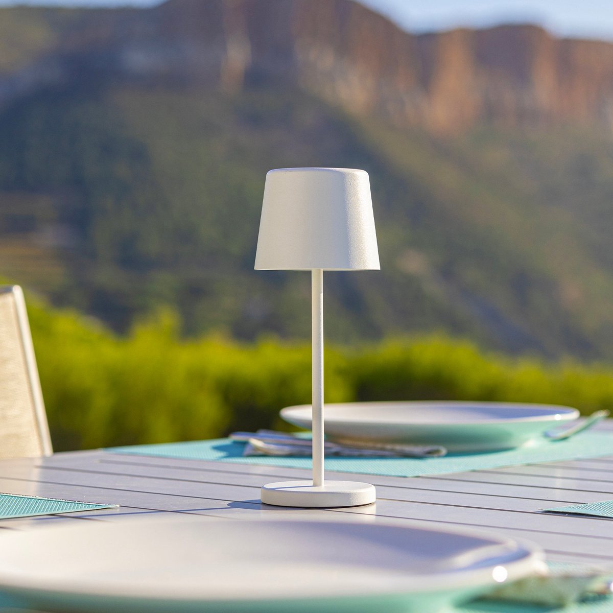 Lampe de table sans fil KELLY MINI blanc, LUMISKY